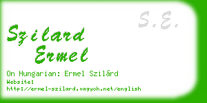 szilard ermel business card
